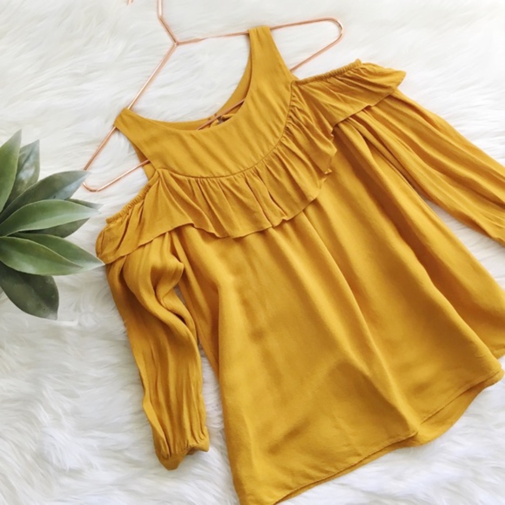 Anthropologie Cold Shoulder Top